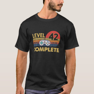 Stufe 42 Vollständige Vintage Feier 42. Hochzeit T-Shirt