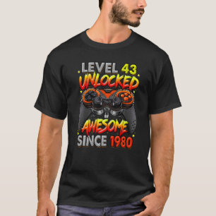 Stufe 43 Phantastisch seit 1980 43. Geburtstag T-Shirt