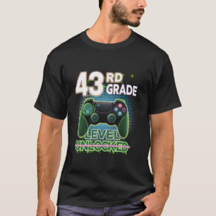Stufe 43: Unverriegelter Video Gamer Level Up Bir T-Shirt