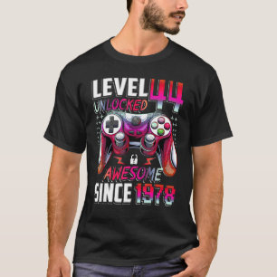 Stufe 44 Phantastisch seit 1978 44. Geburtstag T-Shirt
