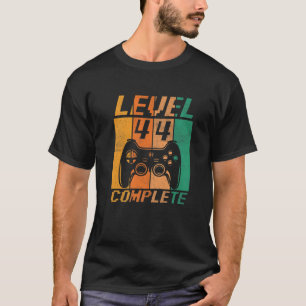 Stufe 44 Vollständiger Phantastischer Videospieler T-Shirt