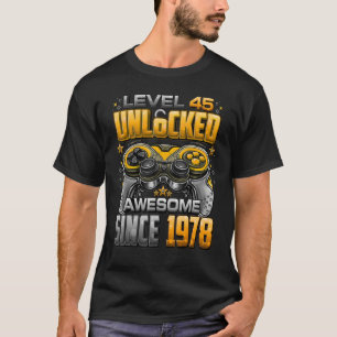 Stufe 45 Phantastisch seit 1978 45. Geburtstag T-Shirt