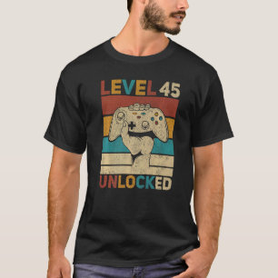 Stufe 45 Unverschlossener 45. Geburtstag 45 Jahre T-Shirt