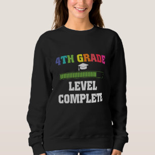 Stufe 4 Abschluss Kinder zurück zum SchulGamer Sweatshirt