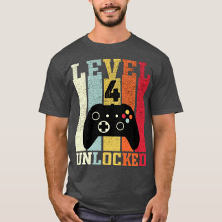 Stufe 4 Ungesperrtes Sonnenvideo 4. Geburtstagsges T-Shirt