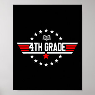 Stufe 4 vierte Klasse zurück an den ersten Schulta Poster