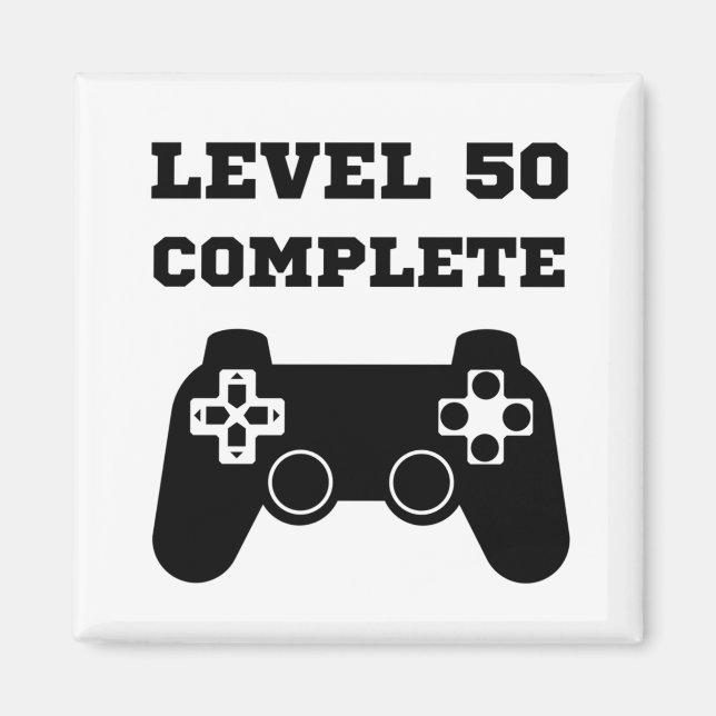 Stufe 50 bis zum 50. Geburtstag Magnet (Vorne)