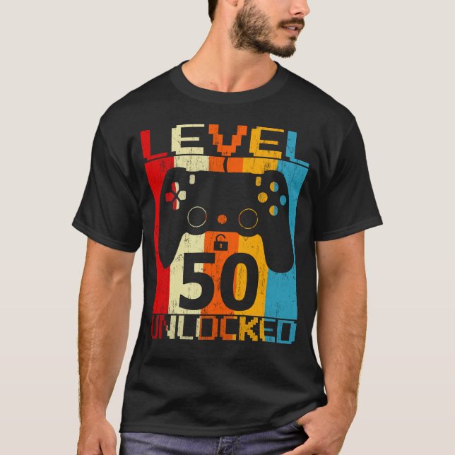 Stufe 50 entriegelt T-Shirt (Vorderseite)