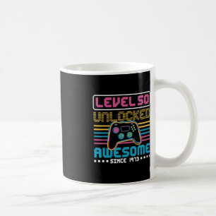 Stufe 50 phantastisch seit 1973 Gaming Birthd Kaffeetasse