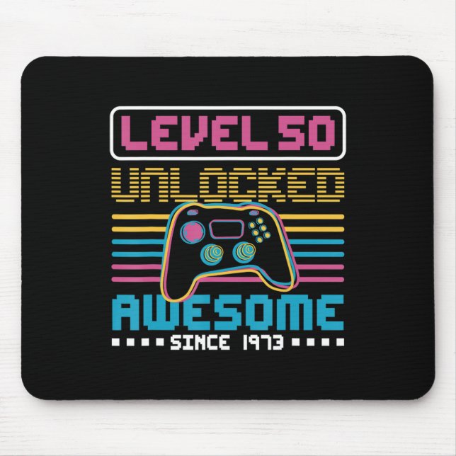 Stufe 50 phantastisch seit 1973 Gaming Birthd Mousepad (Vorne)