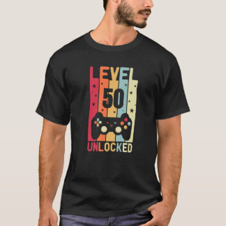 Stufe 50 Unverschlossen Geburtstag 50 Jahre alt T-Shirt