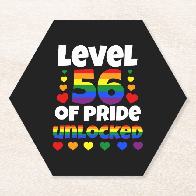 Stufe 56 des Pride Unlocks LGBT 56. Untersetzer (Vorderseite)