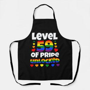 Stufe 59 des unverschlossenen Regenbogens LGBT 59. Schürze