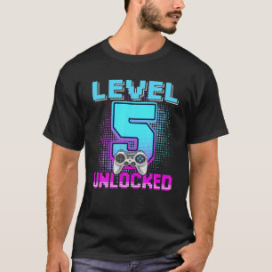 Stufe 5 Entsperrtes Phantastisches Videospiel T-Shirt