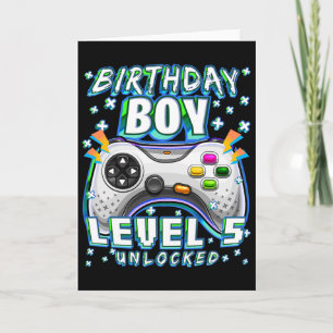 Stufe 5 Freigeschaltet Videospiel 5. Geburtstag Ga Karte