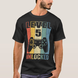Stufe 5 Freigeschaltetes Lustiges Video-Spieler 5. T-Shirt