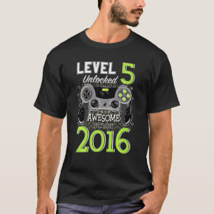 Stufe 5 Phantastisch seit 2016 VideoGamer 5t T-Shirt