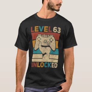 Stufe 63 Unverschlossener 63. Geburtstag 63 Jahre  T-Shirt