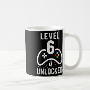 Stufe 6 Entsperrtes Videospiel 6. Geburtstagsgesch Kaffeetasse