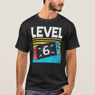 Stufe 6 Geburtstagskinder 6 Jahre alte Videospiele T-Shirt