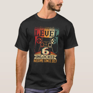 Stufe 6 Unverschlossen Phantastisch 2017 Gamer Boy T-Shirt