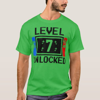 Stufe 7 Geburtstagskinder 7 Jahre alte Videospiele T-Shirt