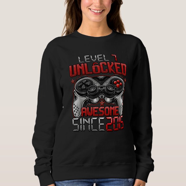 Stufe 7 Phantastisch seit 2015 7. Geburtstag Sweatshirt (Vorderseite)