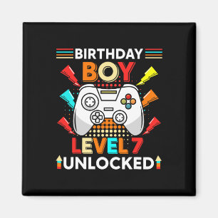 Stufe 7 Ungesperrter Funny Video Gamer 7. Geburtst Magnet