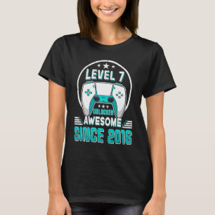 Stufe 7 Ungesperrter Gamer Phantastisch seit 2016 T-Shirt