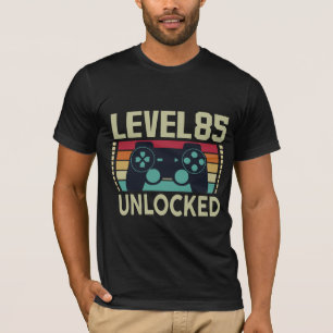 Stufe 85 Unverriegeltes Vintages Gaming 85. Geburt T-Shirt