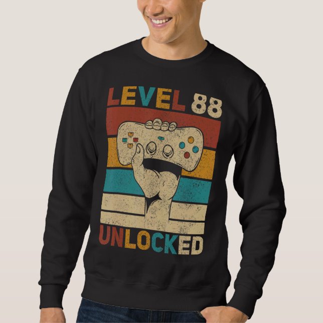 Stufe 88 Unverschlossener 88. Geburtstag 88 Jahre  Sweatshirt (Vorderseite)