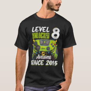 Stufe 8 Entsperrt Phantastisch 2015 8. Geburtstags T-Shirt