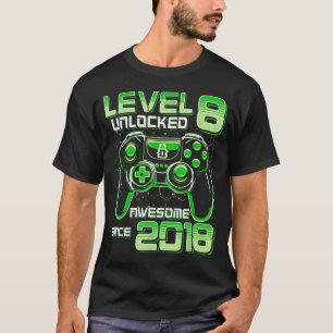 Stufe 8 Freigeschaltet Großartig Seit 2018 8. Gebu T-Shirt