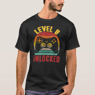 Stufe 8 Geburtstag Junge 8-jährige Videospiele Gam T-Shirt