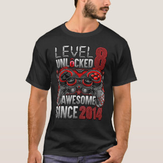 Stufe 8 Phantastisch seit 2014 8. Geburtstag T-Shirt