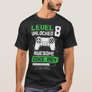 Stufe 8 Phantastisch seit 2014 Gamer 8. Geburtstag T-Shirt