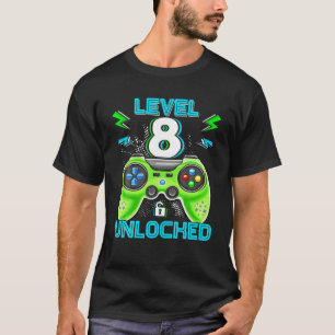 Stufe 8 Unverriegelte Geburtstagskinder 8. Videosp T-Shirt