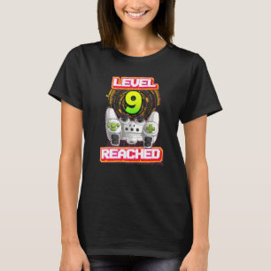 Stufe 9 Erreichter Gamer 9. Geburtstag Video Gamin T-Shirt