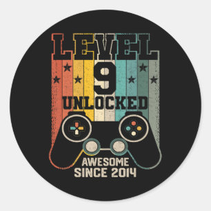 Stufe 9 Unverriegeltes Phantastisches 2014-Boy-Vid Runder Aufkleber