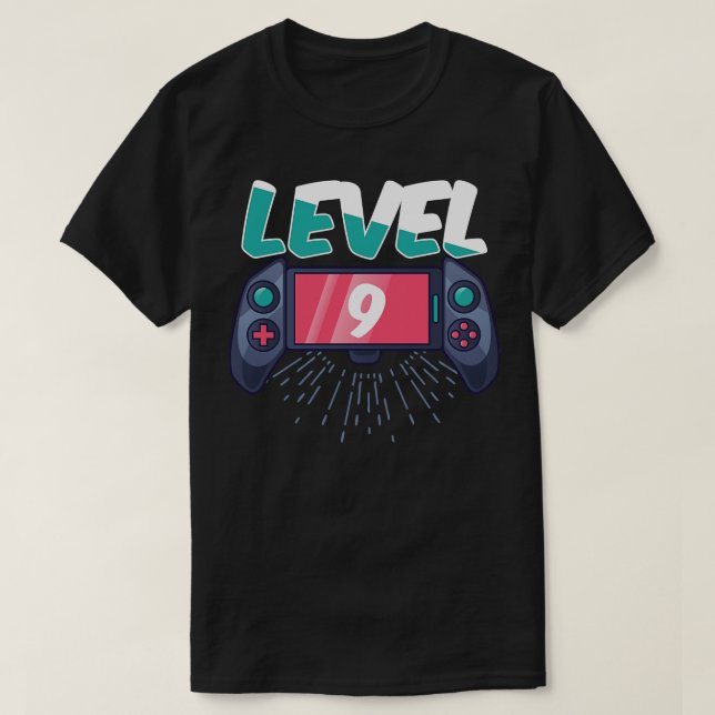 Stufe 9 Unverschlossen 9. Geburtstag T-Shirt (Design vorne)