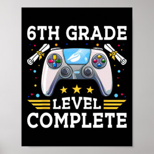 Stufe abgeschlossen Gamer Kids Cl of 2025 Boy Poster