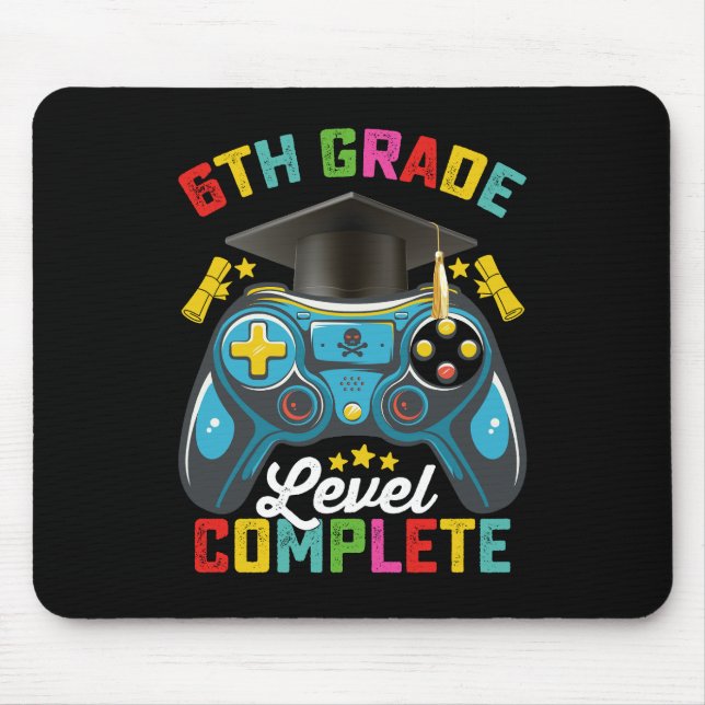 Stufe Abschluss Gaming Gamer Mousepad (Vorne)
