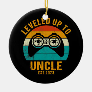 Stufe bis Onkel 2023 Funny bald Onkel Keramik Ornament