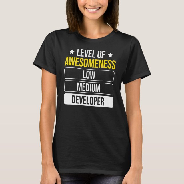 Stufe des Entwicklers von Software-Entwicklern T-Shirt (Vorderseite)