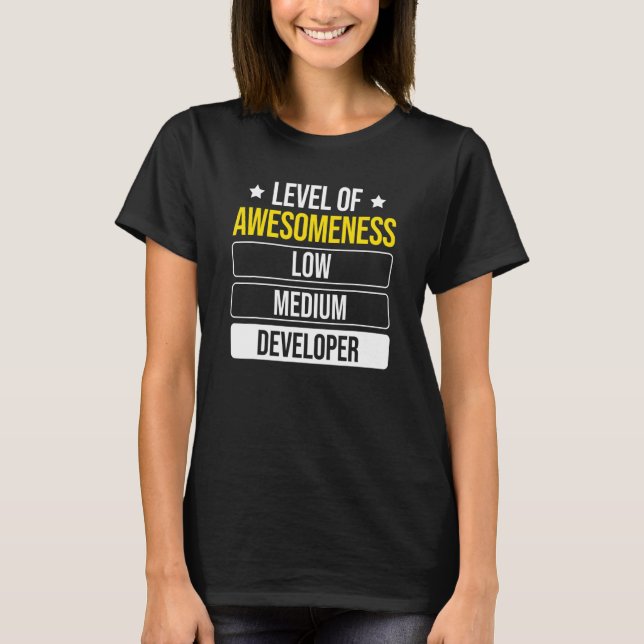 Stufe des Entwicklers von Software-Entwicklern T-Shirt (Vorderseite)