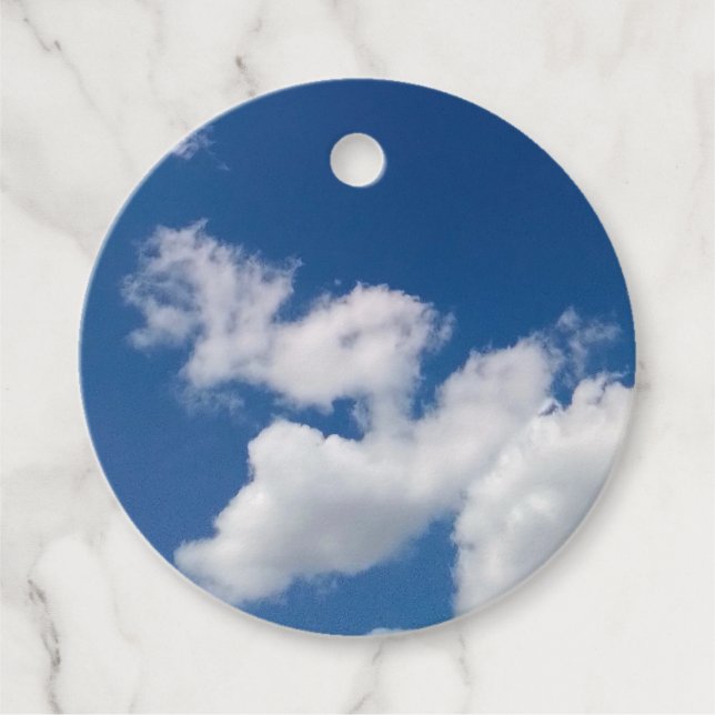 Stufen in den Wolken Geschenkanhänger (Vorderseite)