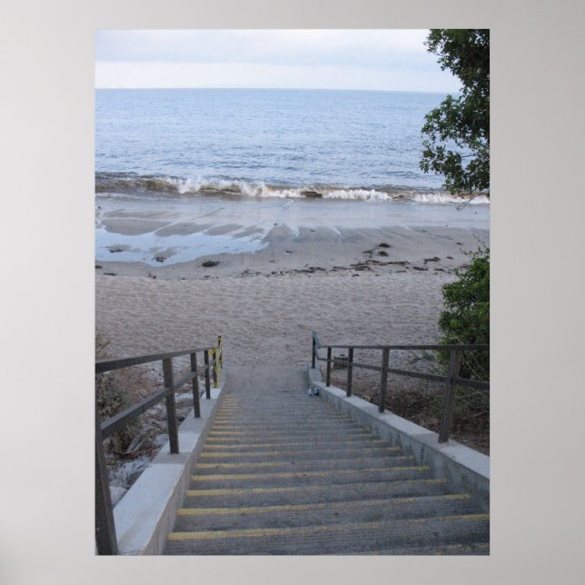 Stufen zum Strand Poster (Vorne)