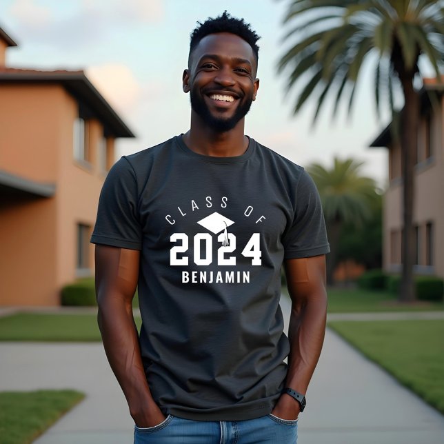 Stufenklasse 2022 Individuelle Name Tri-Blend Shirt (Varsity Style Graduate Class of 2022 Custom Name Tri-Blend Shirt)