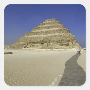 Stufenpyramide in Saqqara, eine der frühesten Quadratischer Aufkleber