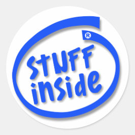 Stuff Inside Runder Aufkleber